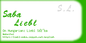 saba liebl business card